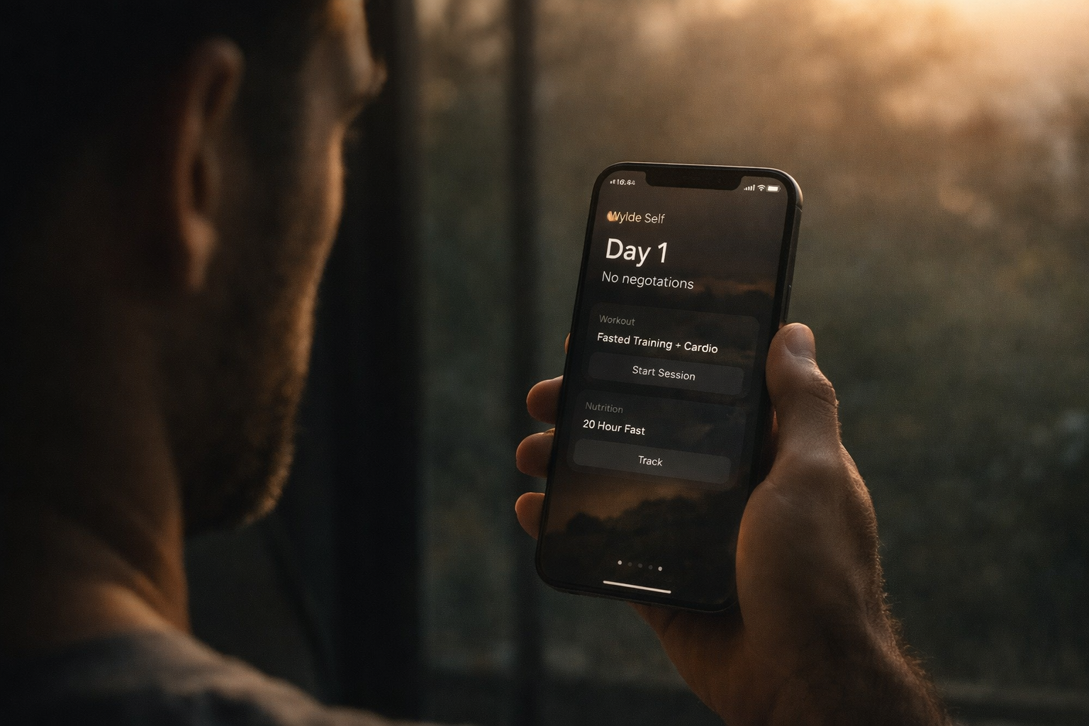 Wylde Self app in hand